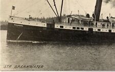 Vtg RPPC Steamer SHIP Breakwater Coos Bay Oregon  Postcard Real Photo picture