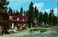 Vintage C 1960s Alpine Village Cabin Motel Jasper National Park Alberta Postcard picture