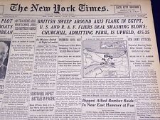 1942 JULY 3 NEW YORK TIMES - BRITISH SWEEP AROUND AXIS FLANK IN EGYPT - NT 1202 picture