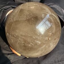 6.82LB Natural Smoky Crystal Ball Polishing and Healing 3100g picture