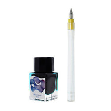 Sailor Compass Dipton Sheen Bottled Ink in Blue Flame with Dip Pen Set - 10mL picture