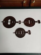 VTG Griswold New American Cast Iron Reversible Assorted Stove Dampers - Lot of 3 picture
