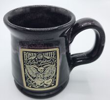 2019 Bones Coffee Company Red Velvet Purple / Burgundy Deneen Pottery Cup Mug picture