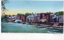 AUGUSTA ME - Kennebec River Waterfront Water Front Postcard - udb (pre 1908) picture