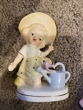 Vintage Grantcrest China Little Girl With Water Can Figurine 