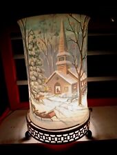 Rare 1957 Econolite Motion Lamp- Christmas Winter Church and Sleighride Scene picture