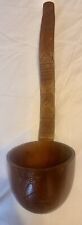 Vintage Giant African Hand Carved Wood Ladle Ceremonial Spoon Hut Palm Tree picture