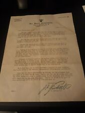 James h doolittle general autographed paper RARE 1946 authentic signiture  picture