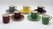 B & G 1948-1952 Crazy Set Demitasse Coffee Cups & Saucers x 5 With 2 Spare Cups picture