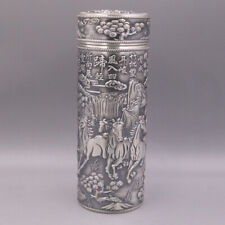 Real 999 Fine Silver Cup Drinking Water Cup Vacuum Cup Running Horse 100g picture