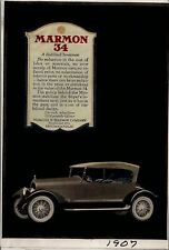 1920s MARMON 34 COLOR AUTOMOBILE PRINT AD VINTAGE ADVERTISMENT 37-118 picture