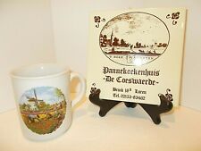 Vtg Holland Business Tile & Royal Schwabap Hand Cup Windmill Ter Steege BV 1984  picture