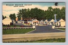 Griffin GA-Georgia, Willis Motor Court Advertising, Antique, Vintage Postcard picture