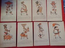 Vintage Set of Eight Historical Colonial Characters 1-8 by A Johannsen 1900s picture