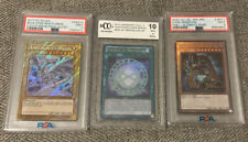 YU-GI-OH GRADED CARD LOT PSA 9 Dark Magician Ultimate Rare PSA 9 Blue Eyes DSOD picture