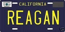 Ronald Reagan Governor of California 1966 License plate picture