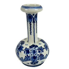 Vintage De Porceleyne Fles Mini Delft Bud Vase 3.5” Inch Ceramic 3
