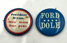 2 Vintage Political Campaign Pins Nixon 