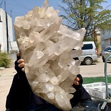 45.36LB Natural Large Himalayan quartz cluster white crystal ore Earth specimen picture