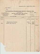Pensacola shipbuilding co of Florida Antique Letterhead Bill Check 1925 FL 4 picture