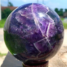 2.8LB Natural beautiful Dream Amethyst Quartz Crystal Sphere Ball Healing picture