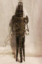 Vintage Medieval Knight Rustic Metal figure 14'' picture