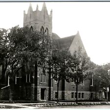 c1940s Yankton, SD RPPC Congregational Church Real Photo Postcard So Dak Vtg A87 picture