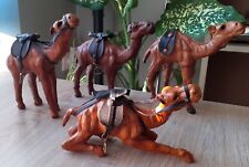 Vintage Wrapped Camel Leather Figurine Egypt 1980's - Lot of 4 picture