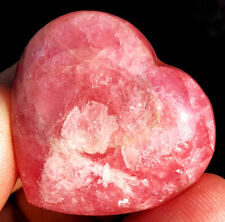22.0g Gemmy Natural Transparent Red Rhodochrosite Crystal Heart ia7797 picture