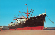 Duluth MN, Port Terminal Crystal Cube Freighter Ship Harbor, Vintage Postcard picture