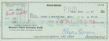 Edgar Bergen- Signed Vintage Bank Check picture