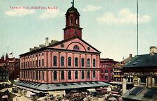 Boston MA Faneuil Hall Marketplace Market House Old Vtg Postcard View c1910s  picture