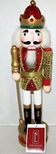 Christmas Wooden Nutcracker KING W/RED & GOLD SEQUIN JACKET 14.25