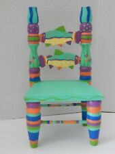 Decorative Painted Wood Chair * Doll Sized  picture