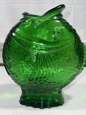 Old Baccarat Emerald Fish Base paris universal exposition 1889 9” picture