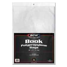 BCW Book Storage Bags 10x13 2 Mil Poly Sleeves (100) Acid Free Archival Quality picture