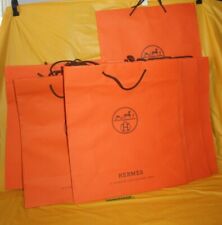 11 Piece Classic Orange Hermes Luxury Empty Gift Shopping Bags 18.5 x 16.5 picture