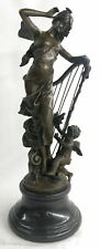 Bronze Sculpture Handcrafted Fairy and putti by Renown French Artist Moreau Deal picture