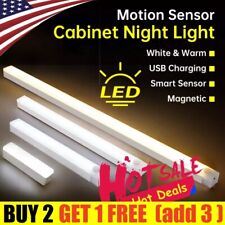 LED Motion Sensor USB Rechargeable Under Cabinet Closet LightKitchen Lamp Strip~ picture
