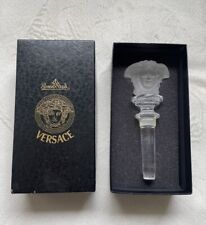 Rosenthal Versace Tressury Medusa Frosted Crystal Bottle Stopper Topper  picture