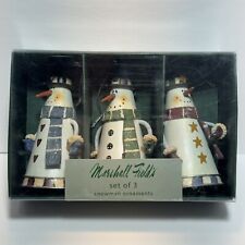 Marshall Fields Snowman Christmas Ornaments Vintage picture