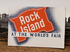 Chicago Milwaukee Northwestern Advertising - Rock Island At the World's Fair picture