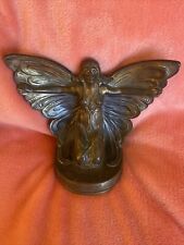 2 ANTIQUE ART DECO WINGED NUDE LADY EGYPTIAN SPHINX FIGURAL OLD BOOKENDS #’D picture