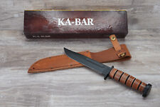 Ka-Bar 1317 Dog's Head Utility Knife w/Leather Sheath picture
