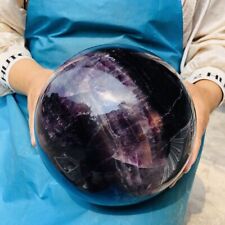 6.68LB Natural Beautiful Fluorite Energy Magic Ball Reiki Stone Healing 1875 picture