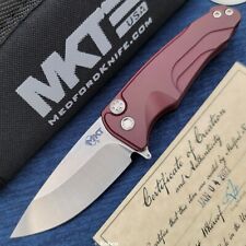Medford Smooth Criminal Tumbled S45VN Drop Point Blade Red Aluminum - Dealer picture