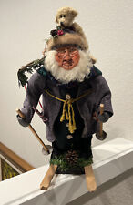 Vintage 1994 AL KIDWELL Skiing Santa ~ Collectable Art Piece ~ Signed By Artist  picture