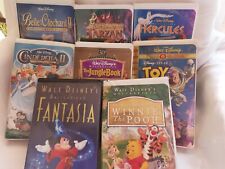 Walt Disney Masterpiece Collection Lot of 8 Home Video VHS Tapes Clamshell Lot#3 picture