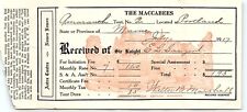 1917 PORTLAND ME KNIGHTS OF THE MACCABEES OF THE WORLD BILLHEAD RECEIPT Z1143 picture