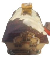 1986 Lefton China Colonial House Brownstone Village Christmas  #05894 With Light picture
